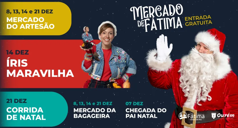 Mercado de Fátima acolhe programação especial de Natal entre 7 e 24 de dezembro