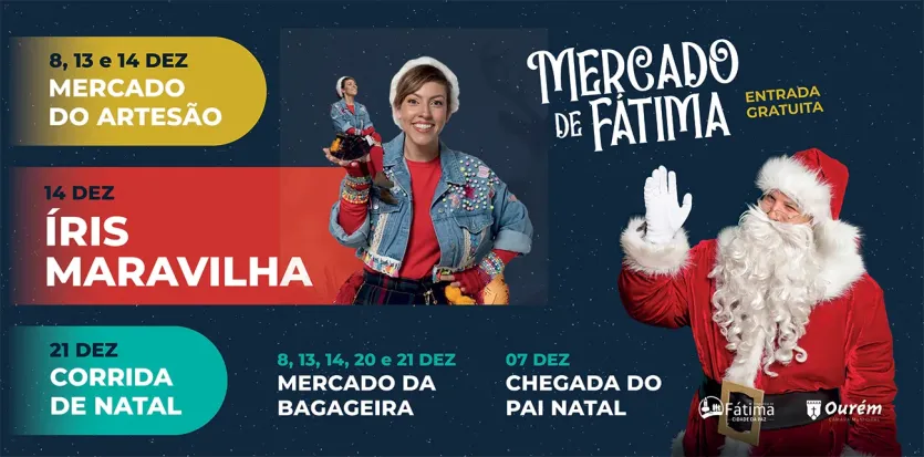 Mercado de Fátima acolhe programação especial de Natal entre 7 e 24 de dezembro